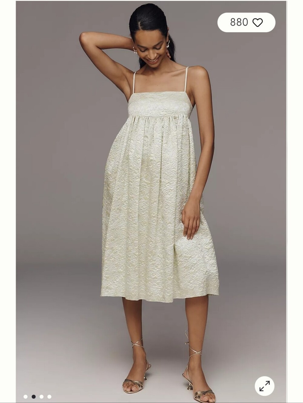 Mare Mare Square-Neck Babydoll Midi Dress